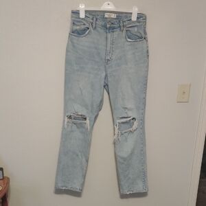 Abercrombie & Fitch The '90s Straight Ultra High Rise Jean